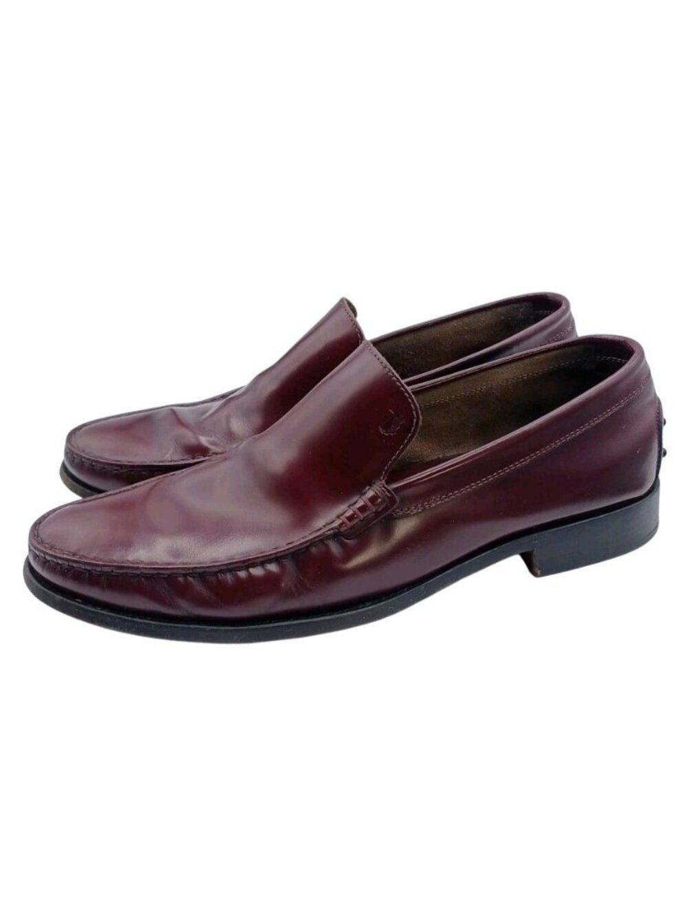 Tod’s Men’s Driving Loafers Burgundy Brown Leather US 9.5 EU 43 Italy old money